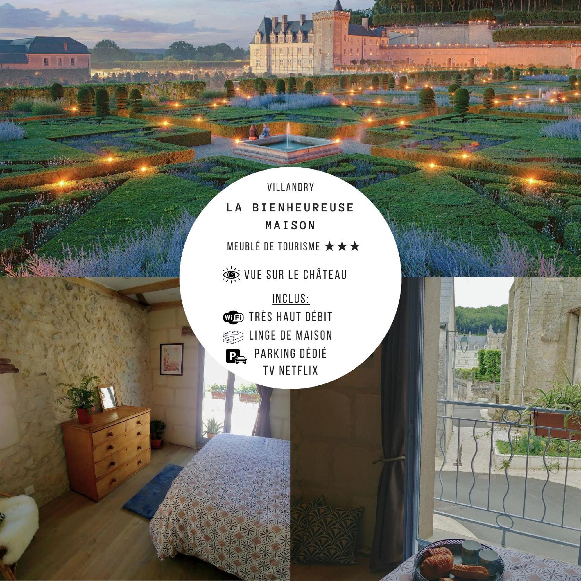 La Bienheureuse Maison, Vue Sur Le Chateau De Вилландри Экстерьер фото